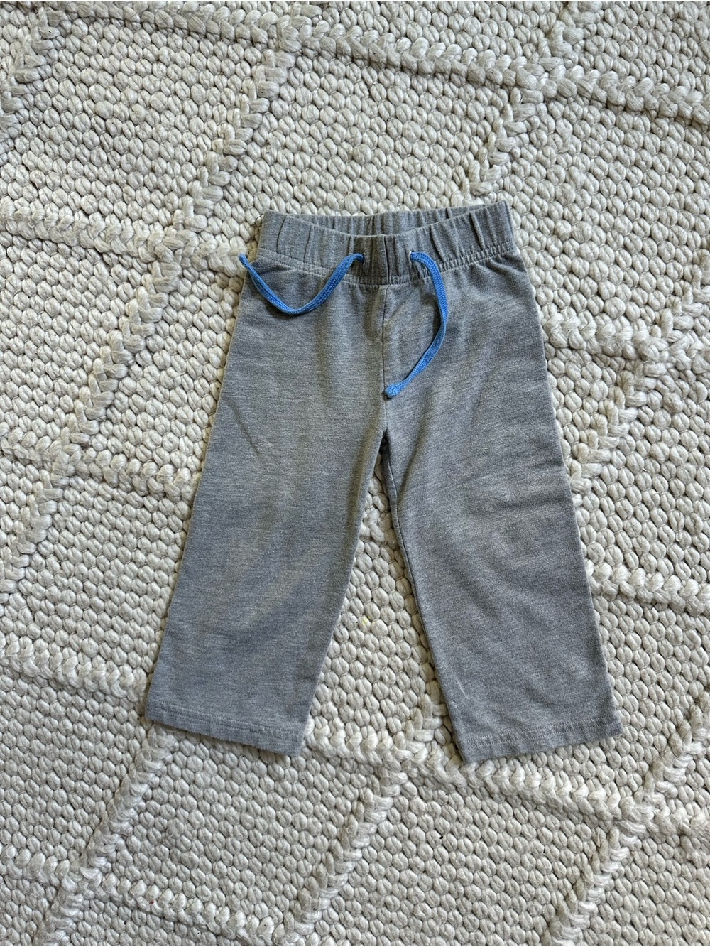 The Beaufort Bonnet Company Gray Knit Joggers with Blue Drawstring